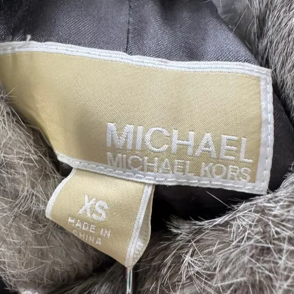 106. MK Michael Kors Real Rabbit Fur Vest Size XS - Picture 5 of 5